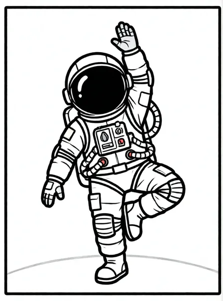 astronauta haciendo yoga