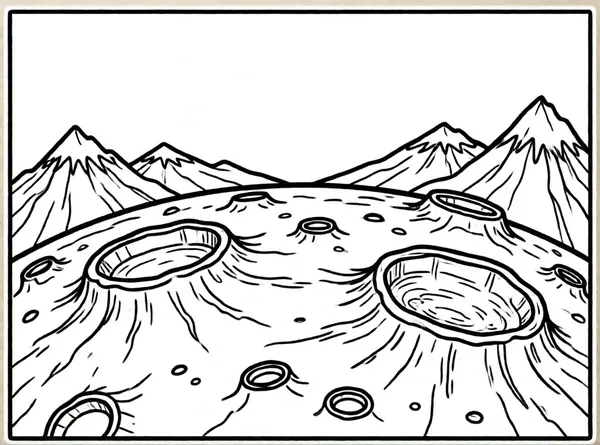 planeta con cráteres grandes