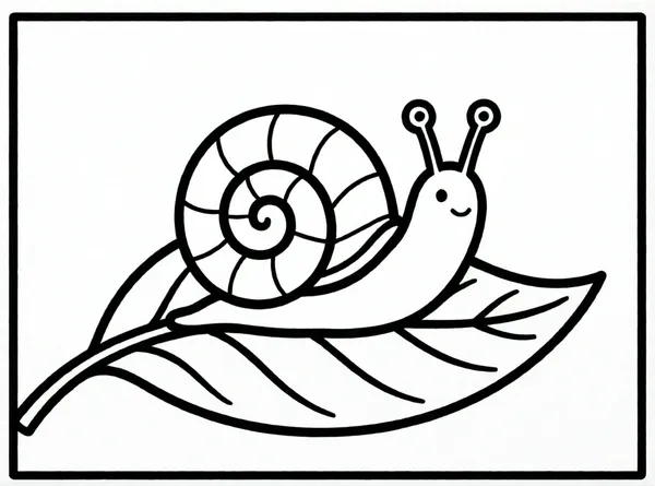 caracol lento en una hoja