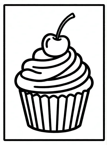 cupcake delicioso con cereza