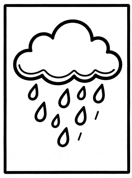nube con gotas de lluvia