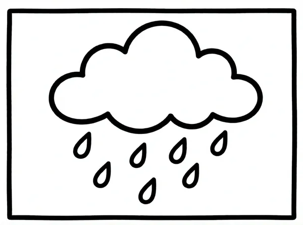 nube con gotas de lluvia