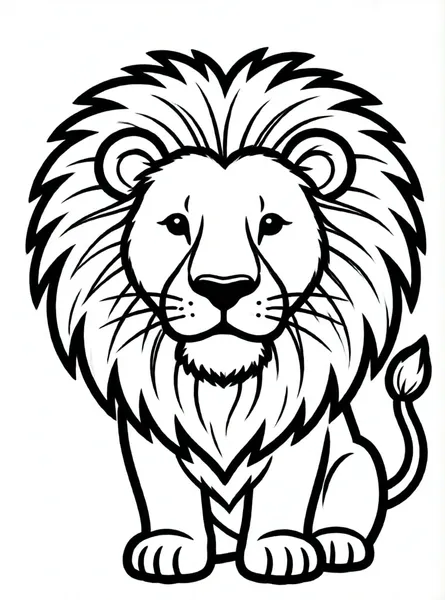 león con melena sencilla