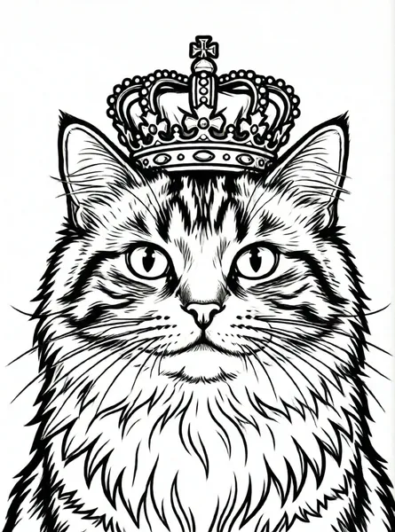 gato con corona de reina
