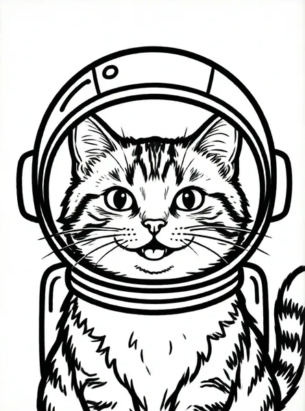 gato astronauta en el espacio