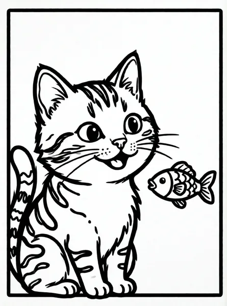 gato comiendo un pez rico