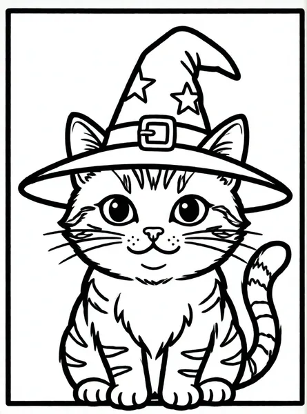 gato mago con sombrero