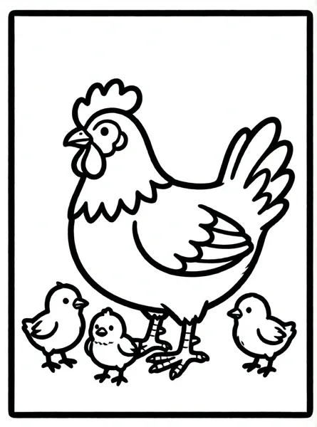 gallina con sus pollitos