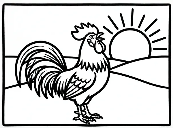 gallo cantando muy temprano