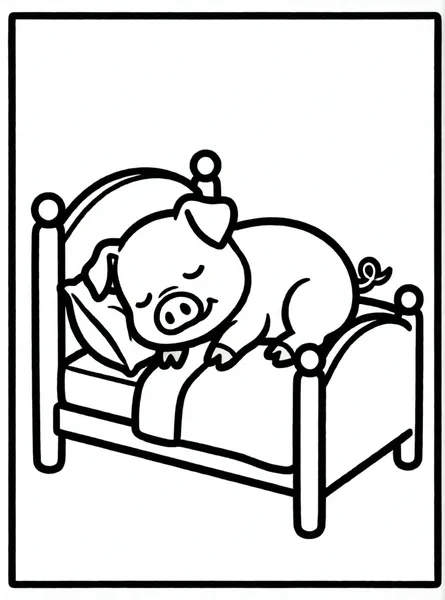 cerdito durmiendo muy feliz