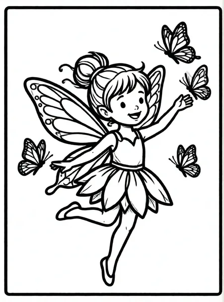 hada bailando con mariposas