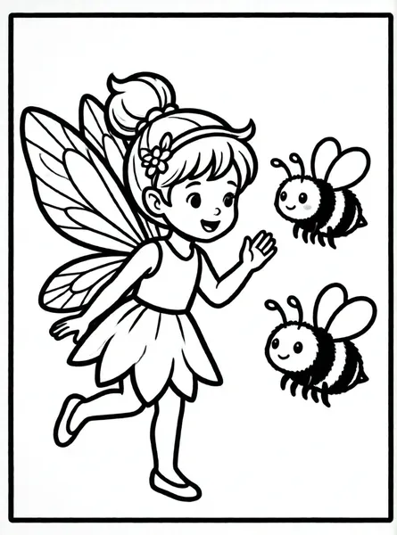 hada y abeja amiga