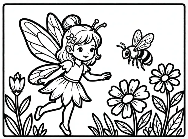 hada y abeja amiga