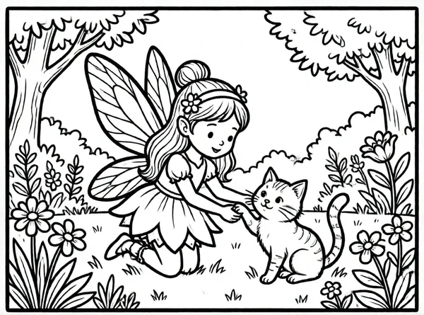 hada con mascota gatito