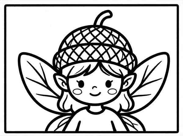 hada con sombrero de bellota