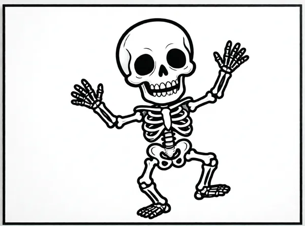 esqueleto bailando con música