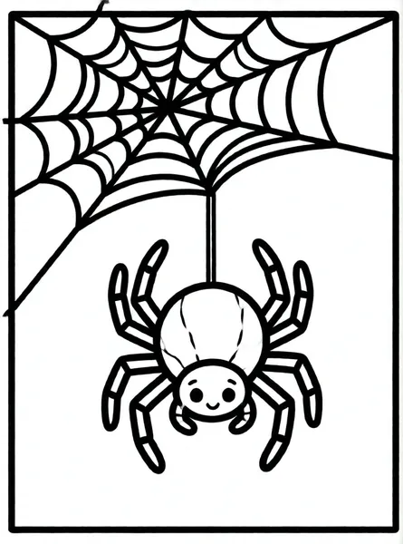 araña pequeña en su telaraña