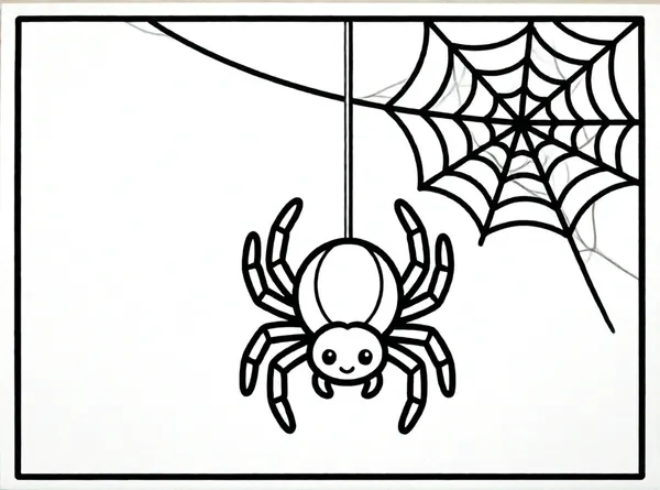 araña pequeña en su telaraña
