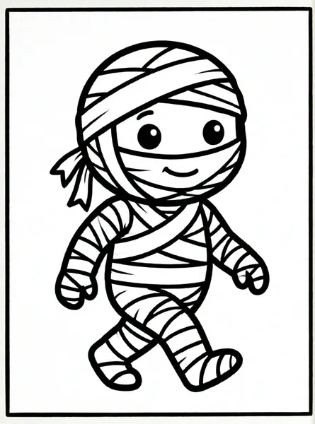 momia pequeña caminando despacio