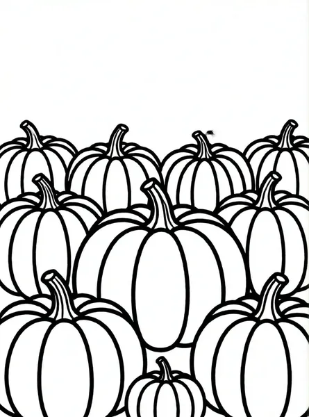 muchas calabazas en el campo