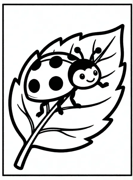 mariquita sobre una hoja