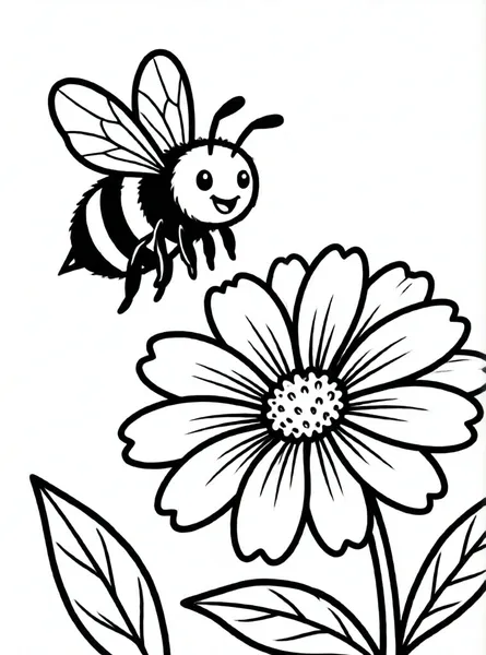 abeja volando cerca de flores