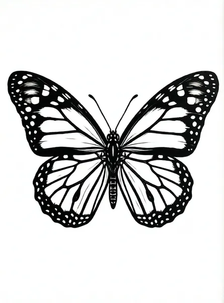 mariposa con alas decoradas