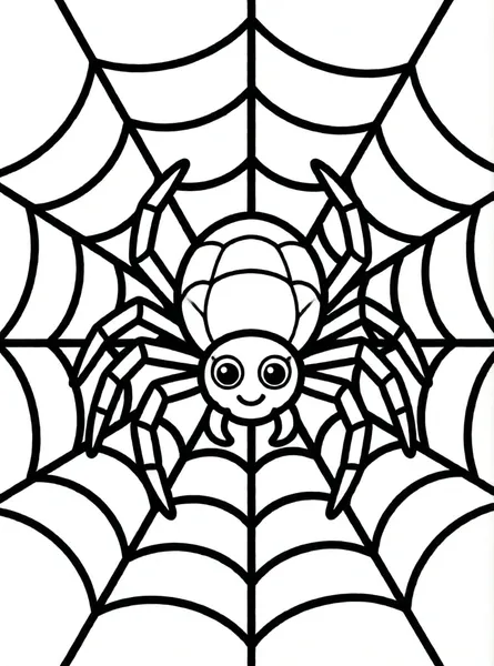 araña en su telaraña
