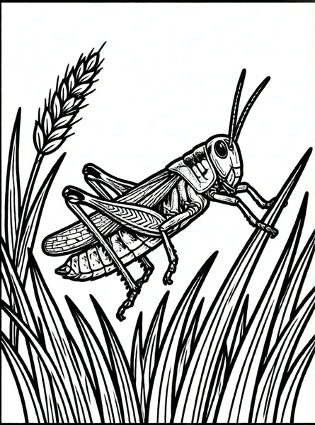 saltamontes en el pasto