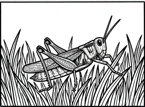 saltamontes en el pasto