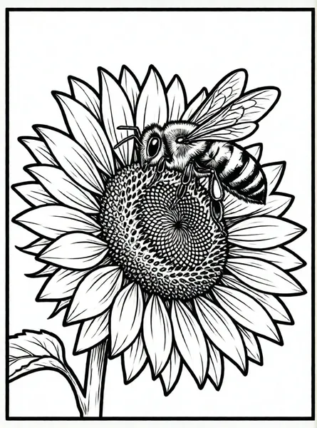 abeja en un girasol
