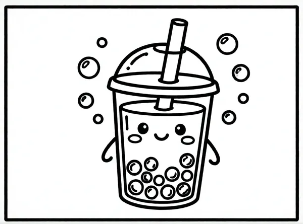 té boba con burbujas