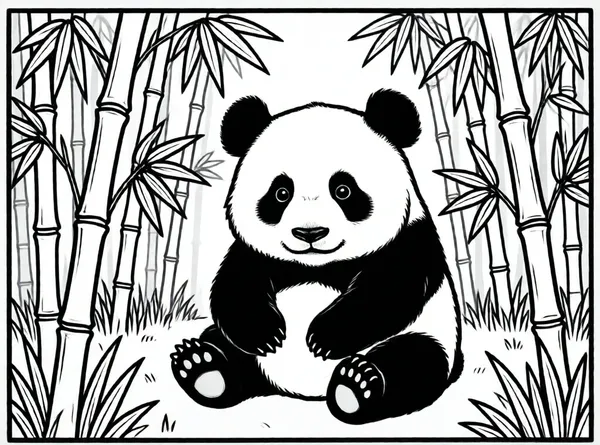 panda comiendo bambú