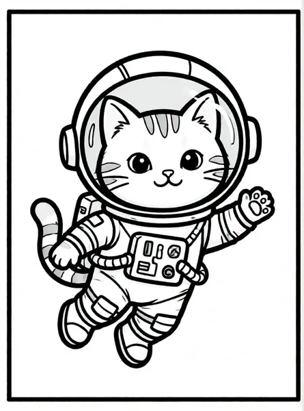 gato astronauta en el espacio