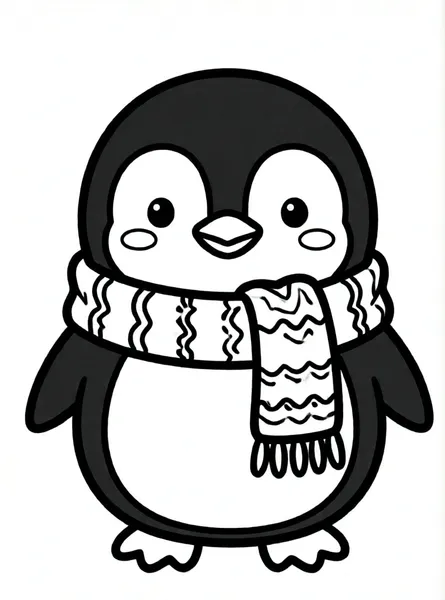 pingüino con bufanda