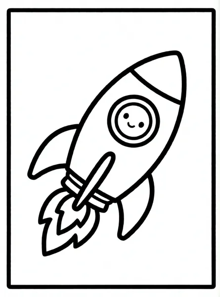 cohete espacial kawaii