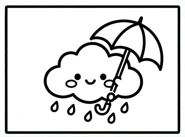 nube con paraguas