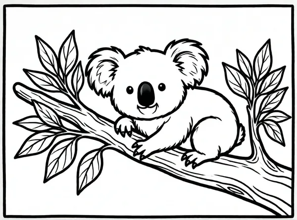 koala en una rama