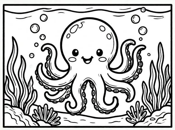 pulpo bajo el mar