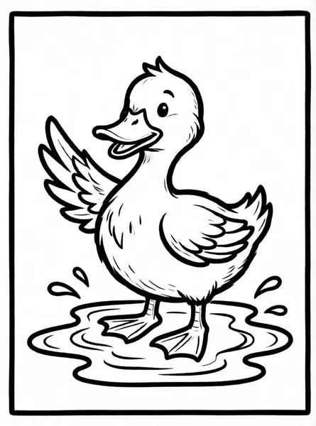 Dancing Duck drawing to color and print for free