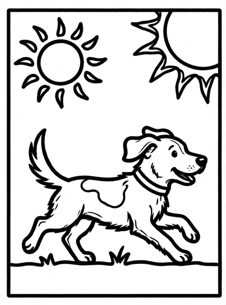 Dibujo de perro corriendo para colorear e imprimir gratis