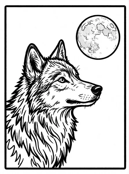 Dibujo de lobo curioso para colorear e imprimir gratis