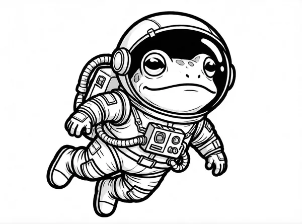 Dibujo de sapo en traje para colorear e imprimir gratis