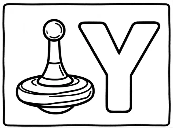 Yo-yo and the Letter Y drawing to color and print for free