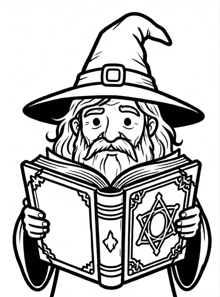 mago leyendo un libro antiguo