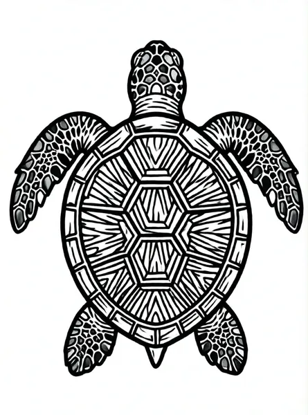 tortuga marina con caparazón