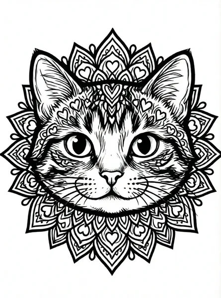 gatito con corazones