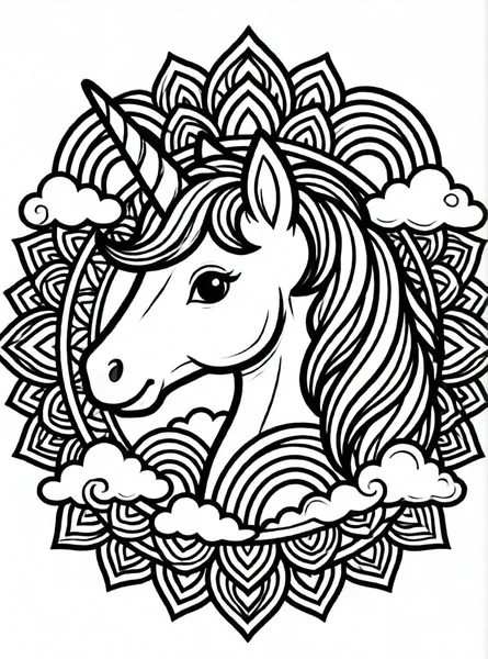 unicornio y arcoíris