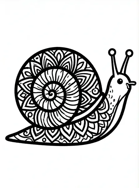 caracol con concha decorada