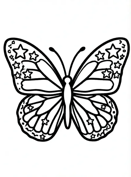 mariposa con alas de estrellas